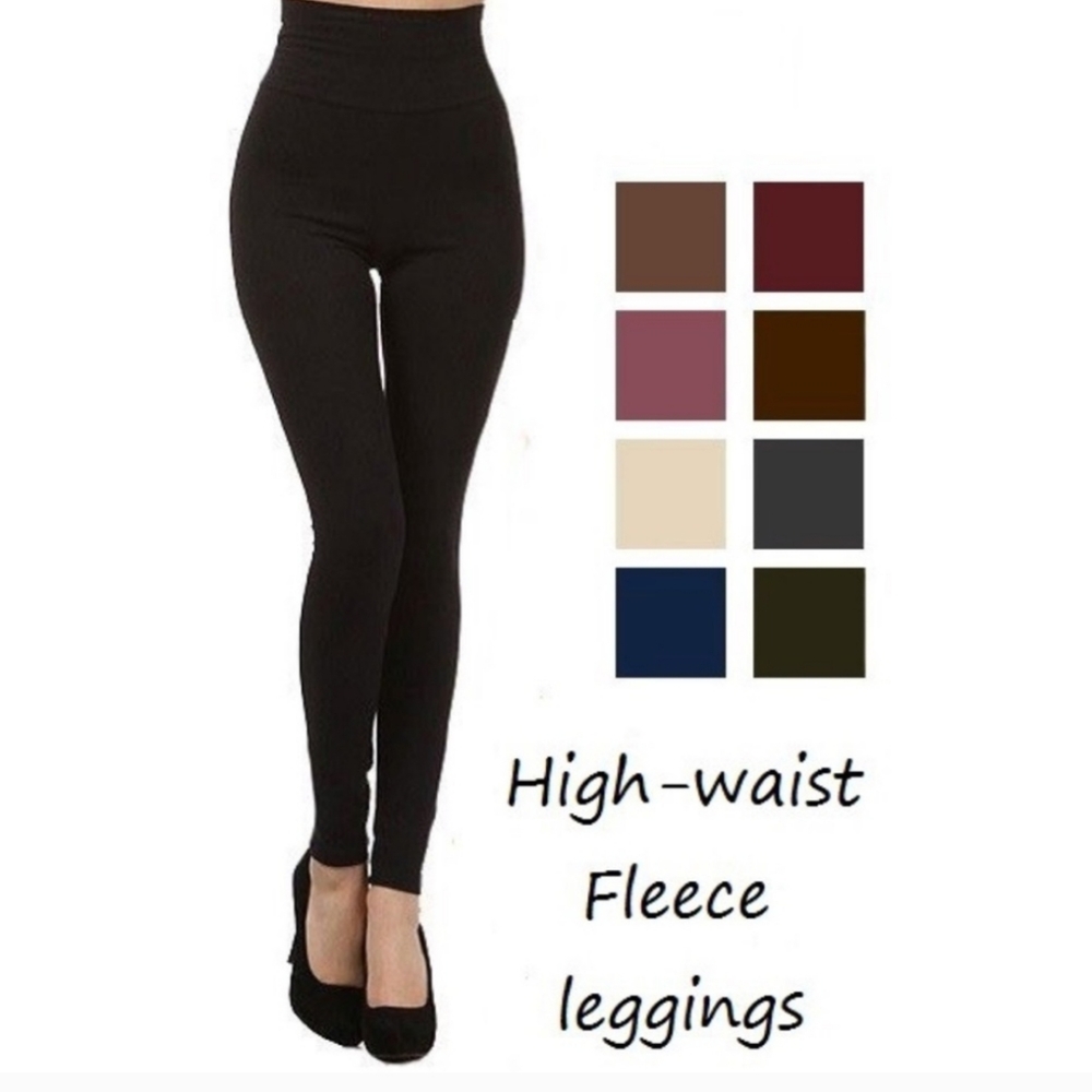 Anemone fleece lined leggings mauve one size *damaged*
